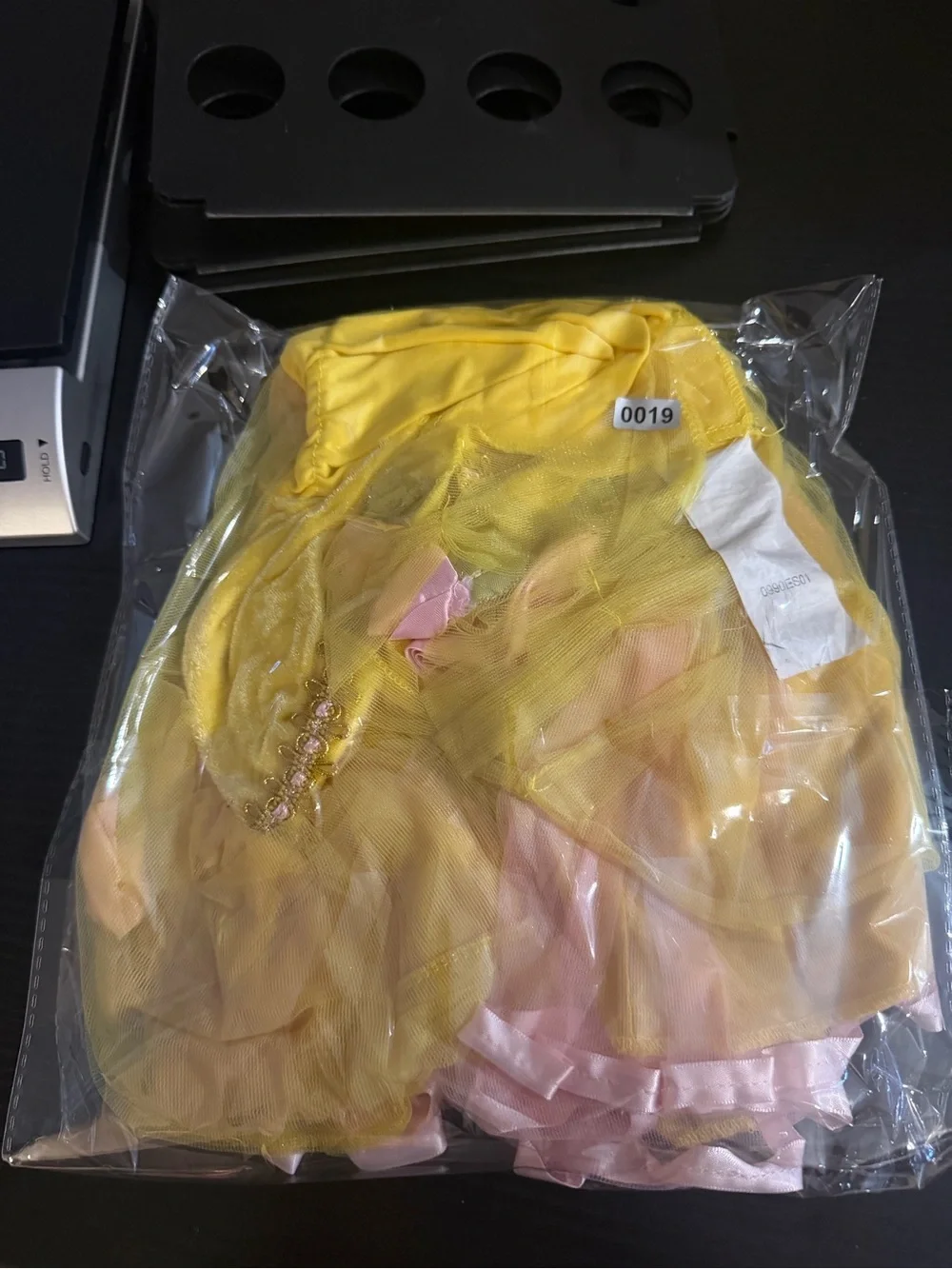 Disney Yellow Tulle Princess Costume with Pink Accents